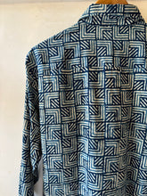 Load image into Gallery viewer, Indigo Geometric block print Shirt