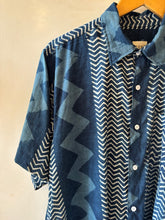 Load image into Gallery viewer, Indigo Zig Zag shirt