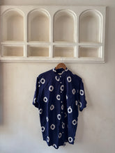 Load image into Gallery viewer, Indigo handloom circle shirt