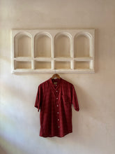 Load image into Gallery viewer, Red Polka Blockprint Shirt