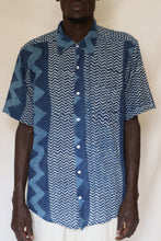 Load image into Gallery viewer, Indigo Zig Zag shirt