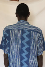 Load image into Gallery viewer, Indigo Zig Zag shirt