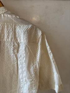 Cream seersucker shirt