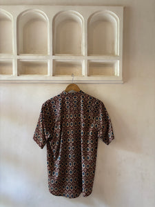 Geometric block print shirt