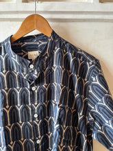 Load image into Gallery viewer, Vidaka blue blockprint shirt
