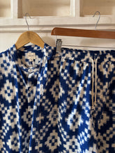 Load image into Gallery viewer, Blue diamond Ikat shorts
