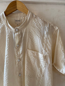 Cream seersucker shirt