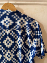Load image into Gallery viewer, Blue diamond Ikat shirt
