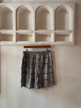 Load image into Gallery viewer, Grey geometric Ikat shorts
