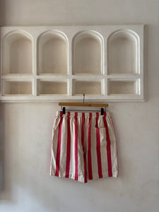 Siafu red striped shorts