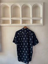 Load image into Gallery viewer, Dark Navy ikat shirt
