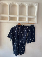 Load image into Gallery viewer, Dark Navy ikat shirt
