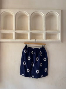 Indigo handloom circle short