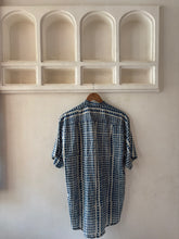 Load image into Gallery viewer, Indigo blockprint shirt
