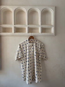 Blue and White handloom shirt