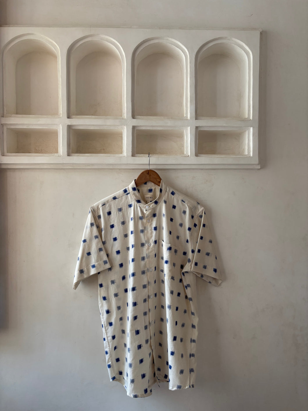 Blue and White handloom shirt