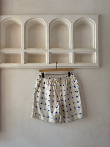 Blue and White handloom short