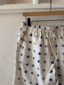 Blue and White handloom short