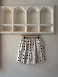 Blue and White handloom short