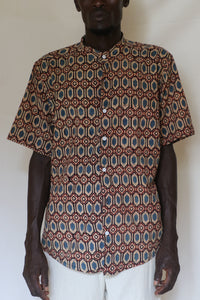 Geometric block print shirt