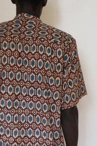 Geometric block print shirt